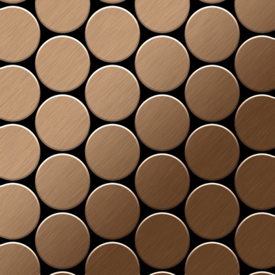 Mosaico metallo solido Titanio spazzolato Amber rame spesso 1,6 mm ALLOY Medallion-Ti-AB