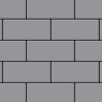 Mosaico metallo solido Acciaio inossidabile opaco grigio spesso 1,6 mm ALLOY Subway-S-S-MA