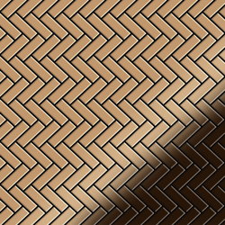 Mosaico metallo solido Titanio specchiato Amber rame spesso 1,6 mm ALLOY Herringbone-Ti-AM en oferta