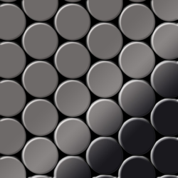Mosaico metallo solido Titanio specchiato Smoke grigio scuro spesso 1,6 mm ALLOY Dome-Ti-SM en oferta