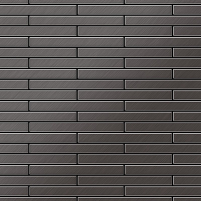 Mosaico metallo solido Titanio spazzolato Smoke grigio scuro spesso 1,6 mm ALLOY Deedee-Ti-SB
