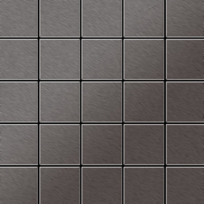 Mosaico metallo solido Titanio spazzolato Smoke grigio scuro spesso 1,6 mm ALLOY Century-Ti-SB