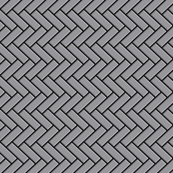 Mosaico metallo solido Acciaio inossidabile opaco grigio spesso 1,6 mm ALLOY Herringbone-S-S-MA características