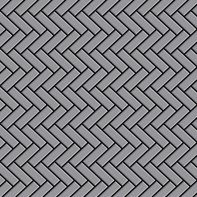 Mosaico metallo solido Acciaio inossidabile opaco grigio spesso 1,6 mm ALLOY Herringbone-S-S-MA
