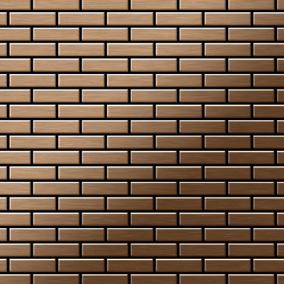 Mosaico metallo solido Titanio spazzolato Amber rame spesso 1,6 mm ALLOY PK-Ti-AB