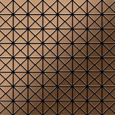 Mosaico metallo solido Titanio spazzolato Amber rame spesso 1,6 mm ALLOY Deco-Ti-AB