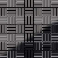 Mosaico metallo solido Titanio specchiato Smoke grigio scuro spesso 1,6 mm ALLOY Basketweave-Ti-SM en oferta