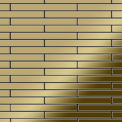 Mosaico metallo solido Titanio specchiato Gold oro spesso 1,6 mm ALLOY Avenue-Ti-GM