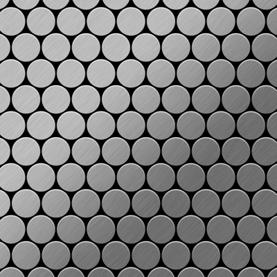 Alloy - Mosaico metallo solido Acciaio inossidabile Marine spazzolato grigio spesso 1,6 mm Dollar-S-S-MB