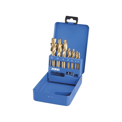 SET DI LAMATORI CON ATTACCO CILINDRICO DA M3 A M12 IN HSS Art. L020 - FERVI