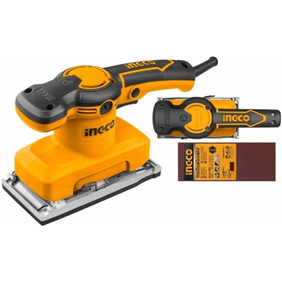FS3208 - Ingco -LEVIGATRICE ORBITALE 320W CON KIT 5 FOGLI CARTA ABRASIVA