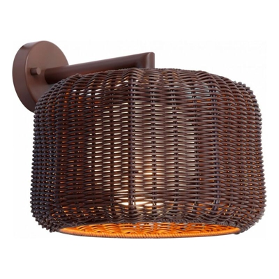 Applique in vimini colore caffè da esterno - INTEC