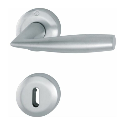 HOPPE Set maniglia Rosone Ø: 52 mm Foro: OB Brass Vitória M151515/23KV/23KV/23KVS cromato satinato