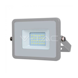 V-tac - faro led chip samsung 20 watt 220-240 volt CE IP65 bianco caldo grigio no tec 631013 precio
