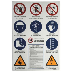Cartello Cantiere 11 Simboli 68X 98 Plastica - YEPPON características