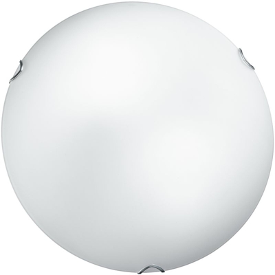 I-oblo/pl30 - plafoniera tonda bianca in vetro satinato lampada classica soffitto parete e27 - GT LUCE