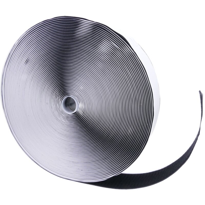 Adesivo nastro adesivo bobina 50mm x 25mm di nero faccia HOOK - Bematik