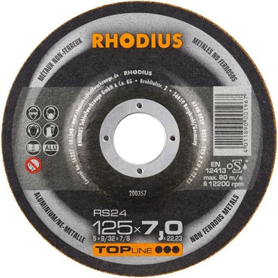 Disco Di Taglio Rs24 125 X 7,0 Millimetri Alune Rodio (25) - RHODIUS