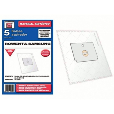 Sacchetto aspirapolvere sintetico Rowenta Samsung 5 unità 915660