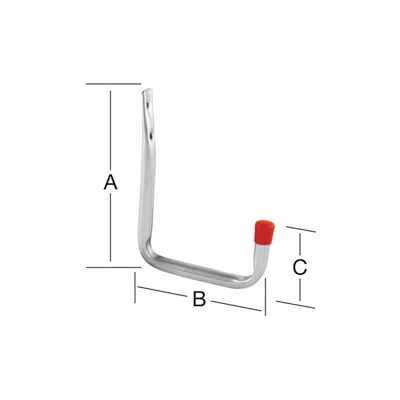Gancio a muro a U A.82mm zincato - Vormann