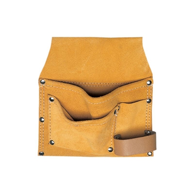 Borsa per Carpentiere in Crosta 3 Tasche con Portamartello Maurer - NO BRAND