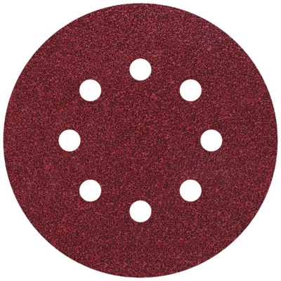 Wolfcraft 2069000 Carta abrasiva eccentrica a strappo, perforato Grana 40 (Ø) 125 mm 5 pz.