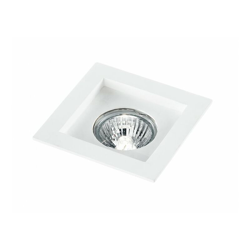 Faretto a incasso quadrato in gesso bianco 35 watt 3500 kelvin GU10 - SHOP-DAY en oferta