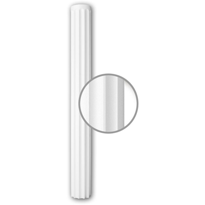 Fusto colonna completa 112010 Profhome colonna elemento decorativo stile neoclassico bianco - PROFHOME DECOR
