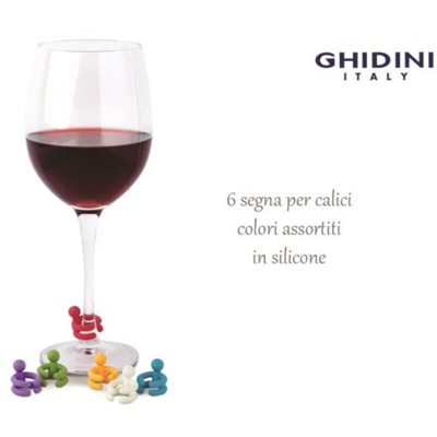 Ghidini Cipriano Set 6 Segna Bicchieri per Calici