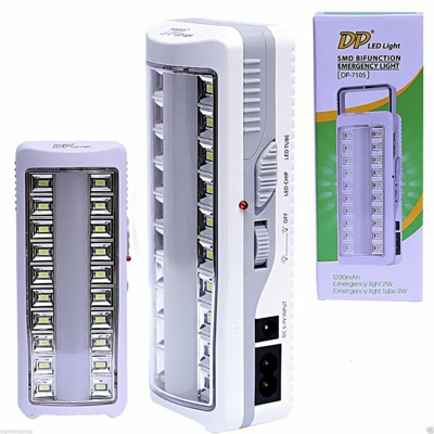 Tp - Lampada Di Emergenza 20 Led Smd + Neon Ricaricabile Per Casa Auto Camper 7105