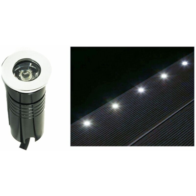 Faretto led 3W luce fredda segnapasso incasso calpestabile esterno interno DR - BS