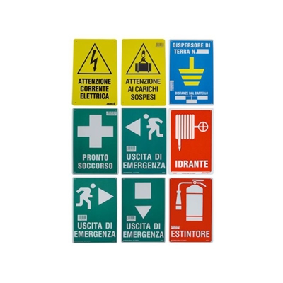 EAC - Cartello Segnaletico di Sicurezza Attenzione Carichi Sospesi 30x20 cm