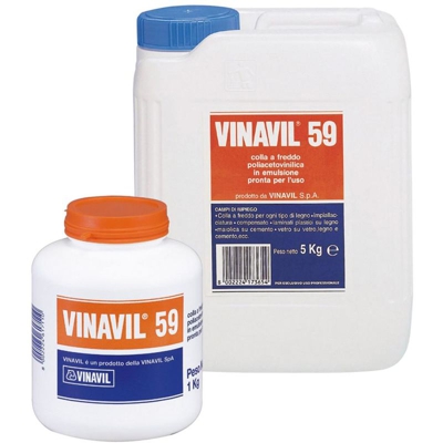 Colla adesiva acetovinilica senza solventi 20Kg trasparente fai da te VINAVIL59
