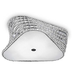 Plafoniera con cristalli K9 design moderno da salotto cm 55 precio