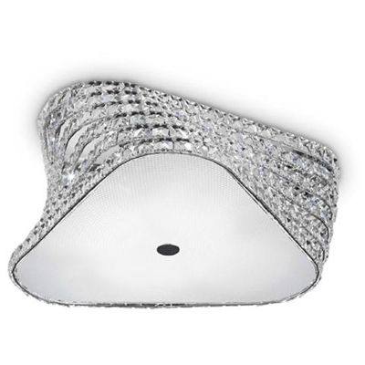 Plafoniera con cristalli K9 design moderno da salotto cm 55