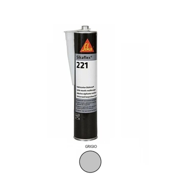 SIKA 221 SIKAFLEX ADESIVO SIGILLANTE CARTUCCIA 300ML BIANCO,NERO,GRIGIO Schwarz / Nero