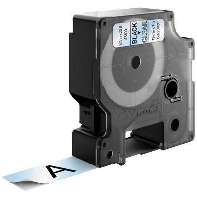Dymo Nastro Per Etichettatrice D1 Colore Nero/Trasparente 19 Mm X 7Mt S0720820