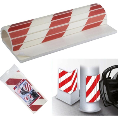 Pannello adesivo antiurto jolly geko box bianco rosso 30 x 20 cm garage auto