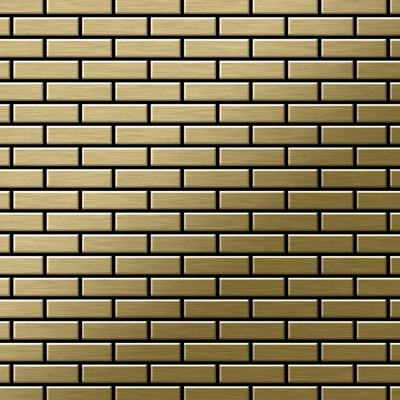 Mosaico metallo solido Titanio spazzolato Gold oro spesso 1,6 mm ALLOY PK-Ti-GB
