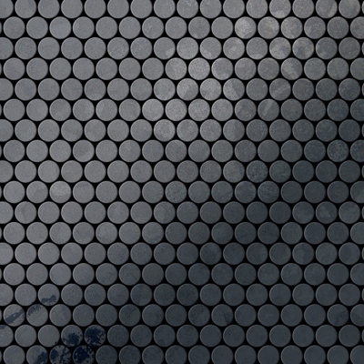 Mosaico metallo solido Acciaio grezzo laminato grigio spesso 1,6 mm ALLOY Penny-RS