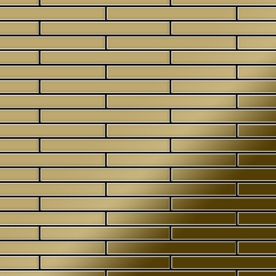 Mosaico metallo solido Titanio specchiato Gold oro spesso 1,6 mm ALLOY Deedee-Ti-GM
