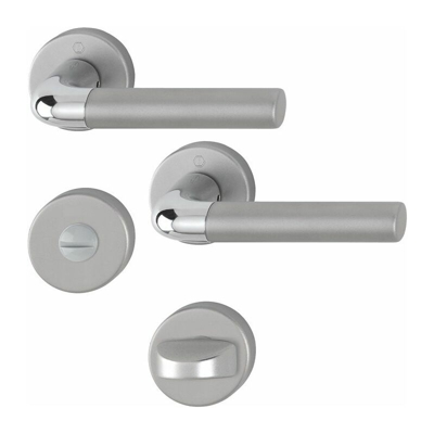 HOPPE Rosettengrt.Bremen 1505/42KV/42KVS Alu.F49/F9-2 Bad SK/OL DIN L/R.