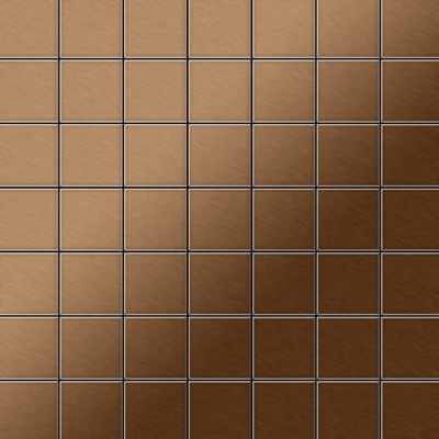 Mosaico metallo solido Titanio spazzolato Amber rame spesso 1,6 mm ALLOY Attica-Ti-AB