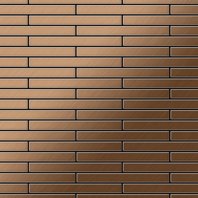 Mosaico metallo solido Titanio spazzolato Amber rame spesso 1,6 mm ALLOY Deedee-Ti-AB