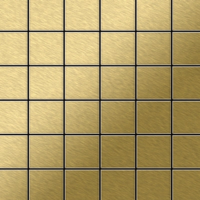 Mosaico metallo solido Titanio spazzolato Gold oro spesso 1,6 mm ALLOY Cinquanta-Ti-GB