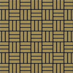 Mosaico metallo solido Titanio spazzolato Gold oro spesso 1,6 mm ALLOY Basketweave-Ti-GB precio