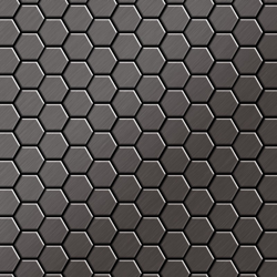 Alloy - Mosaico metallo solido Titanio spazzolato Smoke grigio scuro spesso 1,6 mm Honey-Ti-SB en oferta