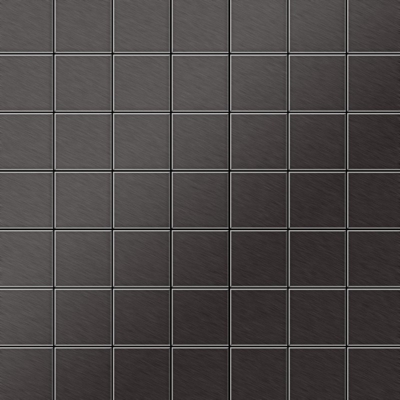 Mosaico metallo solido Titanio spazzolato Smoke grigio scuro spesso 1,6 mm ALLOY Attica-Ti-SB