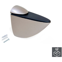 Reggipiano per mensole di legno/vetro Azor nichel opaco - Emuca en oferta