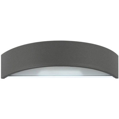 Ranex 5000.333 Lampada da Parete Bastia Rotonda Bidirezionale in Alluminio, 220-240V, Nero